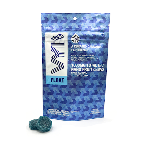 VYB Nano Fruit Chews 1000mg - Float - Kiwi Strawberry