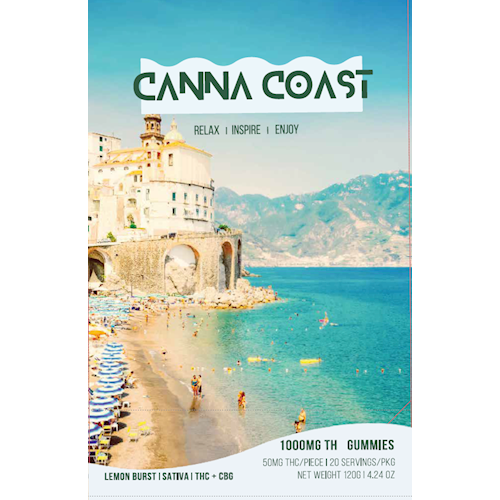 Canna Coast Gummies - 1000mg - Lemon Burst