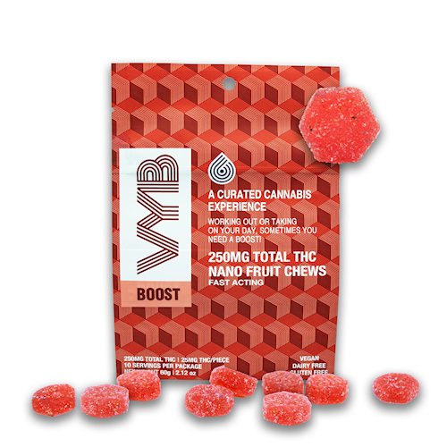 VYB Nano Fruit Chews 250mg - Boost - Kiwi Strawberry