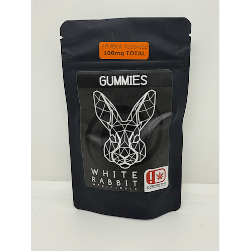 White Rabbit 100mg Gummies (10pk) 10mg Each - Assorted